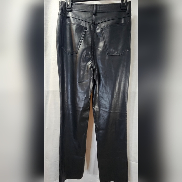 Steve Madden Loren High-Rise Faux-Leather Pants Sz 27 Black - Picture 7 of 9